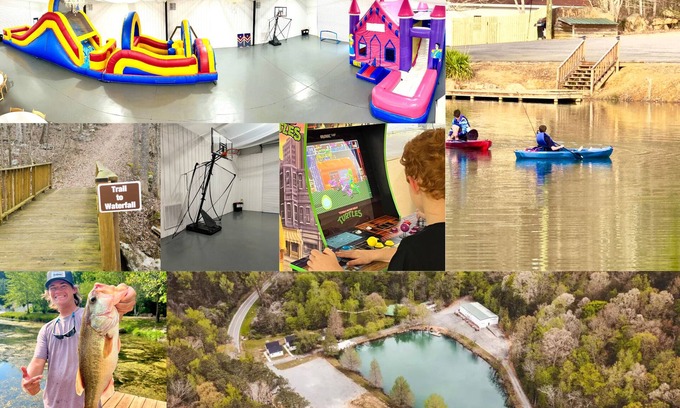 Guntersville Cabin | Fox Tiny Luxury Cabin on Lake with Bouncy House's