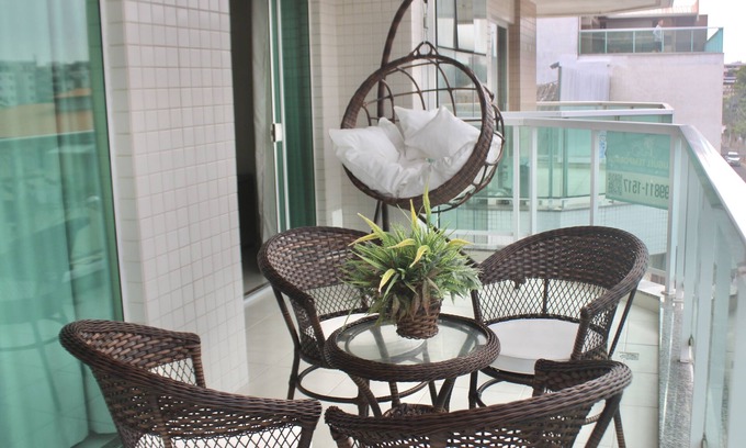 Vila Nova Apartment | Fully furnished apartment with wi-fi and air conditioning . Praia do Forte.