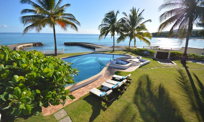 Mammee Bay House | Gated, Four Bedroom, Four Bath, BEACH FRONT, SEA VIEW, Staffed