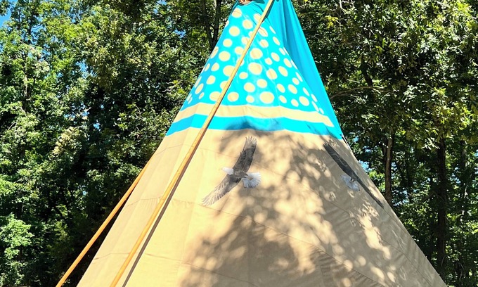 Newnata RV Rental | Glamping in an Authentic Style Sioux Tipi in the Heart of the Ozarks “The Eagle”