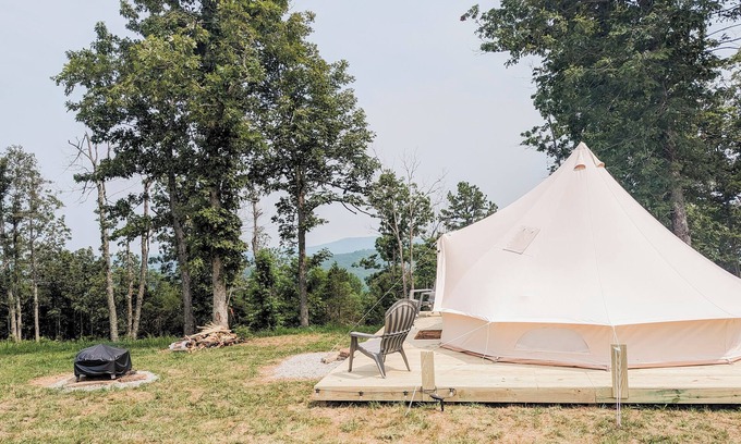 Deer RV Rental | Glamping tent in Newton County by Buffalo River!