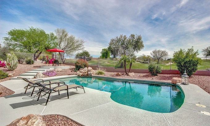 Red Mountain Ranch House | Gorgeous! Golf Course Lot! Heated Pool! City Lights View!