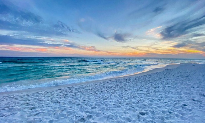 Frangista Beach Condo | Gorgeous renovated condo - Steps from the Beach! Heated Pool! Hot tub!