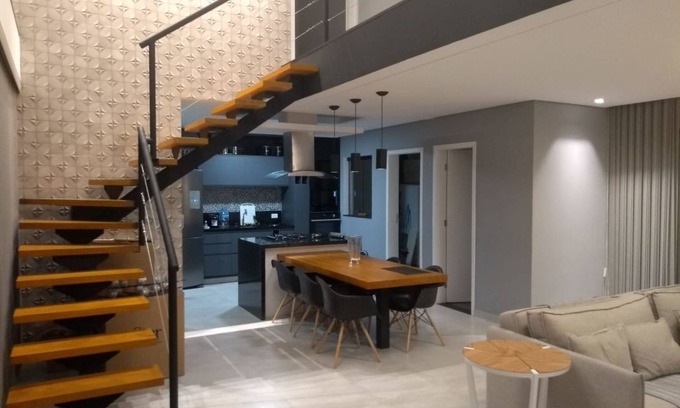 Portal da Olaria House | Gorgeous SUPER NEW STUDIO with pool, air conditioning and barbecue.