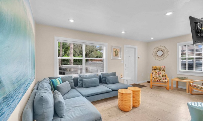 Southwest Coconut Grove House | Grove Bay Bungalow 2/2 | Gated Cottage Walk to Bay