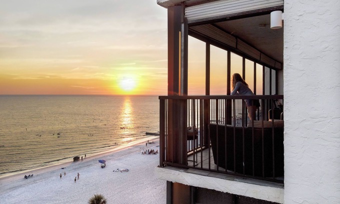Madeira Beach Condo | GUESTS RAVE: "The View!" Gulf Beachfront - 30ft Balcony - 9th Floor Corner Unit!