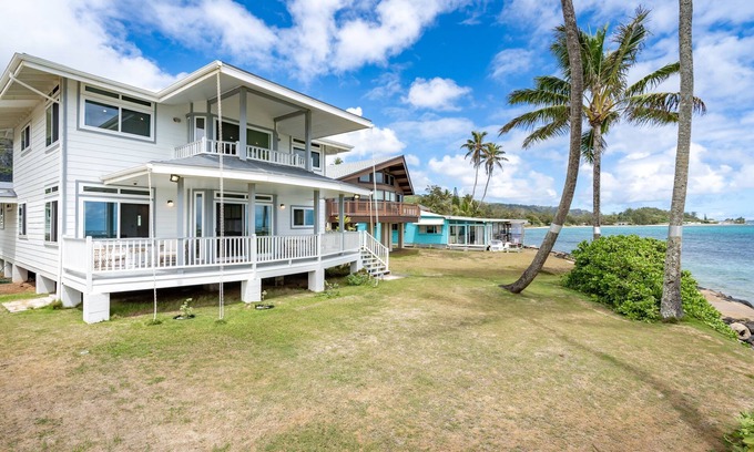 Punaluu House | Hale Kahakai - Oceanfront Retreat - Direct Beach Access - 90 Day Rental