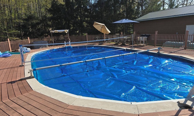 Spooner Cabin | Heated Swimming Pool, Charming 3-Bedroom 2-Bath Lake Home With AC, WiFi Spooner