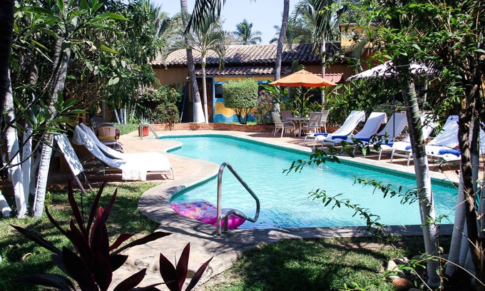 Brisas de Zicatela Apartment | Hidden gem of Puerto Escondido, pool-side apt, 1min walk to beach, patio, yoga