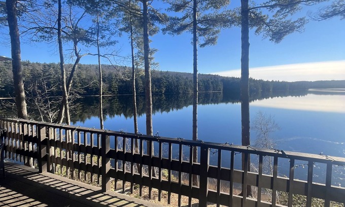 Stafford Ski Chalet | Hidden Lake Chalet w/fire pit, sauna, trails, directly on lake