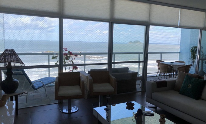 Guaruja Apartment | High Standard Apartment with FULL FRONT TO THE SEA