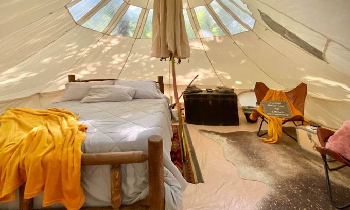 Thorn Hill RV Rental | Huge Luxury Glamping Tent Nestled in Nature