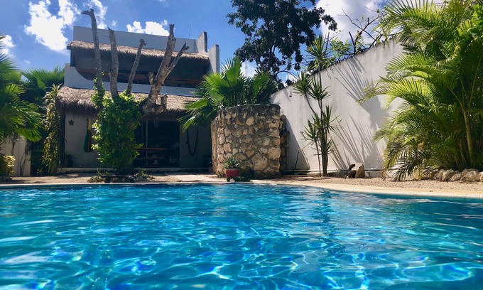Tulum City Center House | Huge pool. Central location near food park. Private. Quiet street. Fast Wi-Fi.