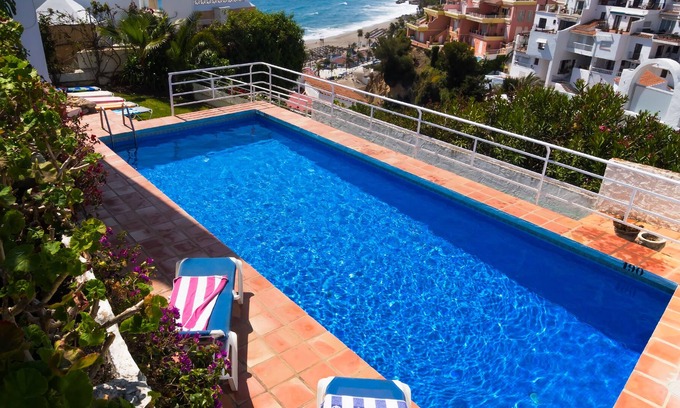 Chimenea Villa | In Nerja, villa with garden and private pool overlooking the sea for 8 people