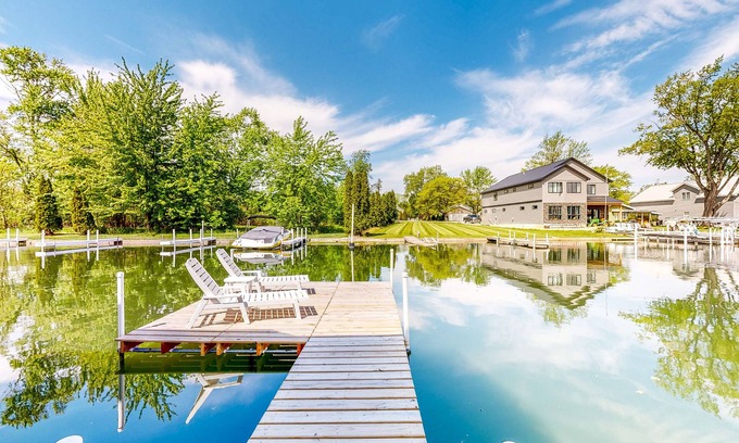 Syracuse House | Inviting Lakefront Home with Patio and Dock