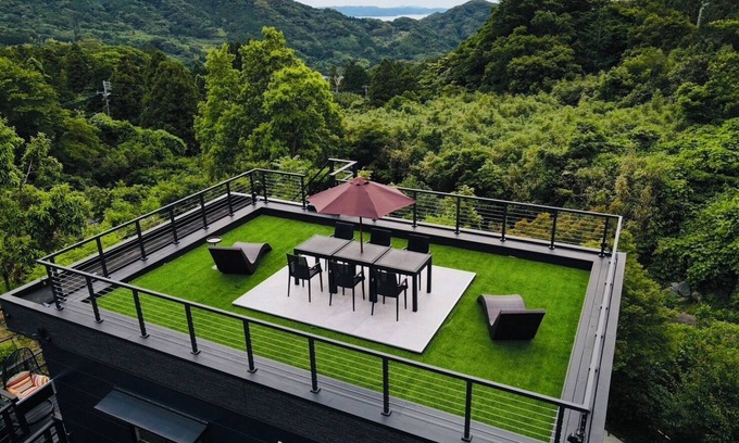 Itoshima Villa | Itoshima at the foot of the sky! Rooftop panorama Open-air bath Sauna with spectacular view BBQ Pets allowed 16 people 5 parking spaces Miraculous view