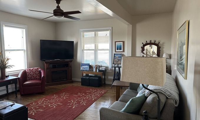 Ludington Apartment | Jimmy's Beach House "A" - 1/2 block to Ludington's City Beach Family unit.