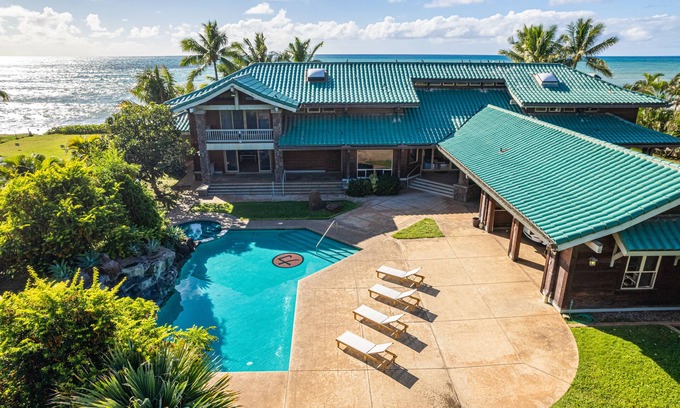 Maili House | Konishiki Beachhouse Estate: Luxury 6BR Oceanfront Home w/Private Pool, Beach A