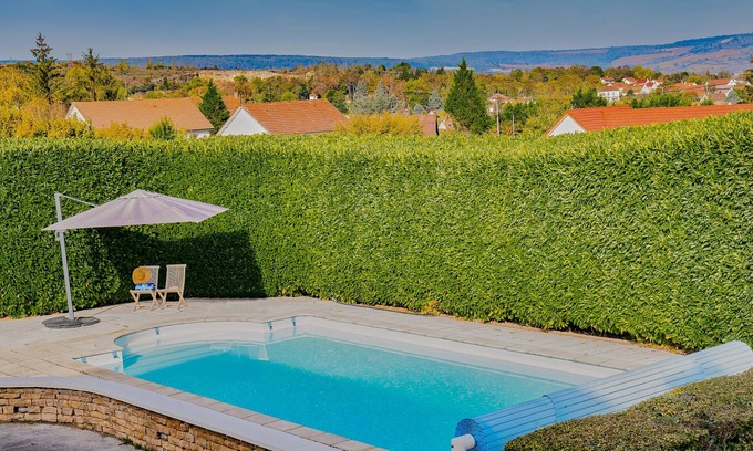 Chagny House | La Sérénité - Superb house with heated pool overlooking vineyards