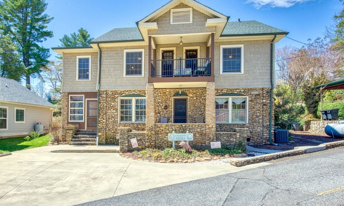 Lake Junaluska House | Lake Duplex with Central AC, WiFi, Fireplace & W/D - Steps to Pool and Tennis