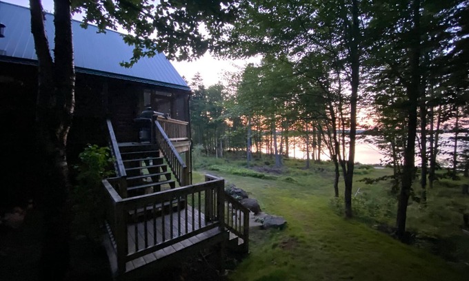 East Machias House | Lake Front Log Estate