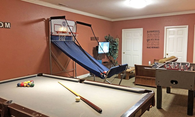 Lake Lure Cabin | Lake Lure Cabin- Game Room, Fire Pit close to Rumbling Bald Amenities
