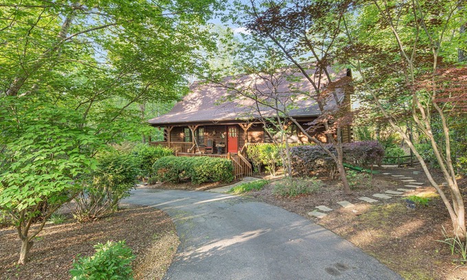 Lake Lure Cabin | Lake Lure Oasis in the Woods w/Hot Tub & More!