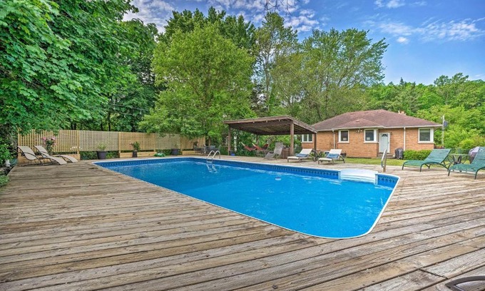 Michiana House | Lake Michigan Hideaway Pool, Steps to Beach!