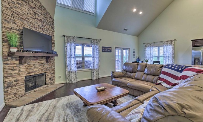 Clanton House | Lake Mitchell Vacation Home with Dock and Water Slide