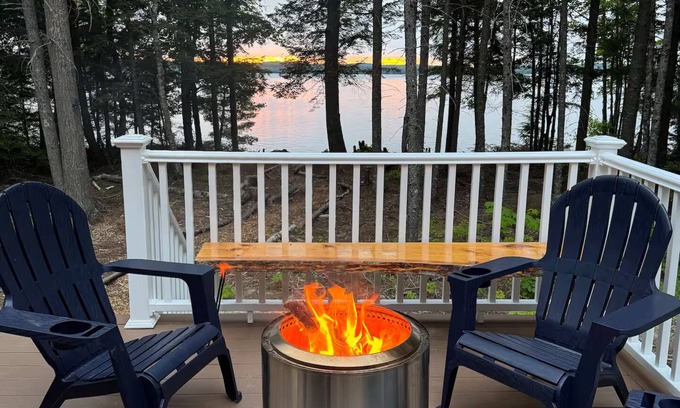 Mariaville House | Lakefront Home With Private Beach Close to Acadia National Park and Bar Harbor