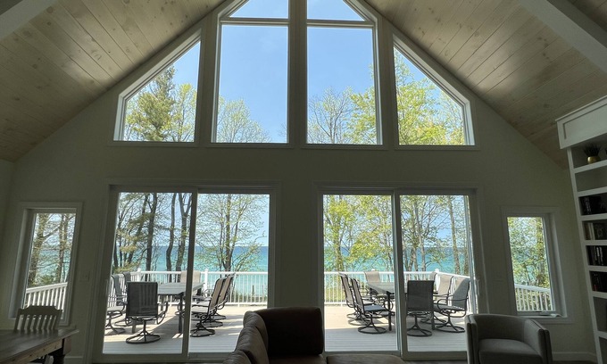 Arcadia House | Lakefront New Construction 8BR with Private Beach, Hot Tub, & Stunning Views