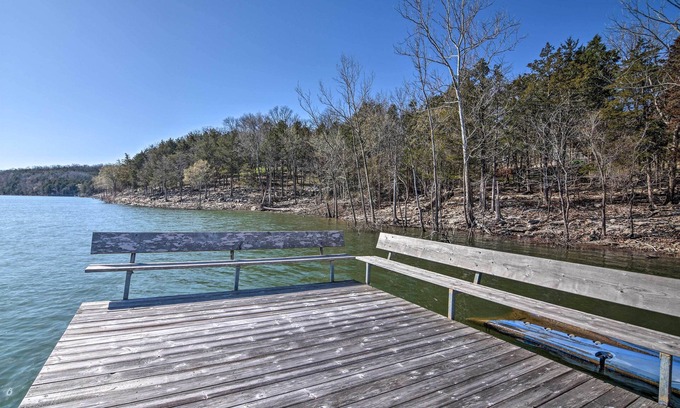 Emerald Beach House | Lakefront Table Rock Getaway w/Private Swim Dock!