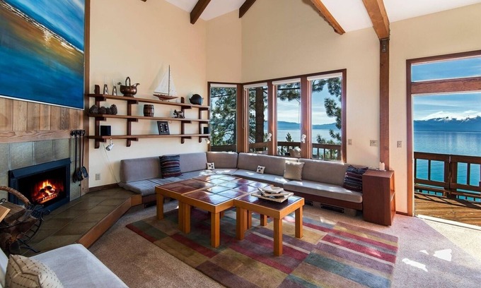 Meeks Bay Cabin | Lakefront Tahoe Cabin with HOT TUB & Pier, Available NOW For Ski Lease