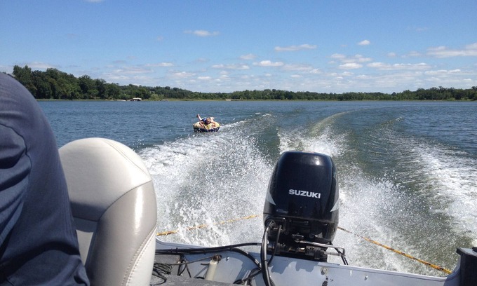 Ottertail Cabin | Lakeside Cabin! View of lake from deck, firepit seating, quiet property!
