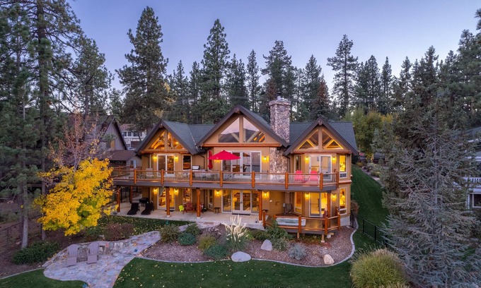 Patton House | Lakeside Serenity, Stunning Lakefront Home W/Magical Mountain and Lake Views. Spa. Pool Table & BBQ