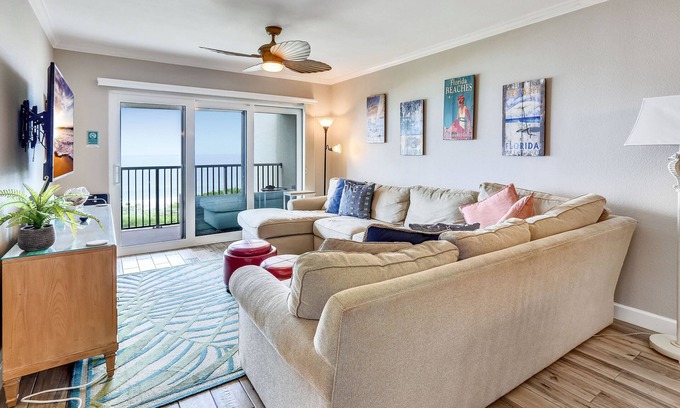 Sunset Beach Condo | Land's End 405 building 11 Beautifully updated|Private beach front balcony!