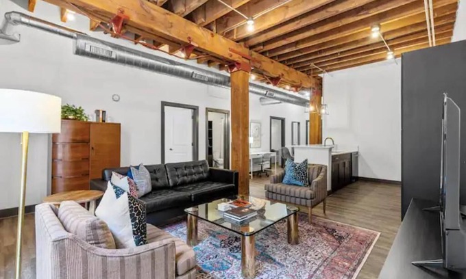 East St. Louis Apartment | Large Riverfront Loft - Walk to Arch, Casino, Convention Center in minutes