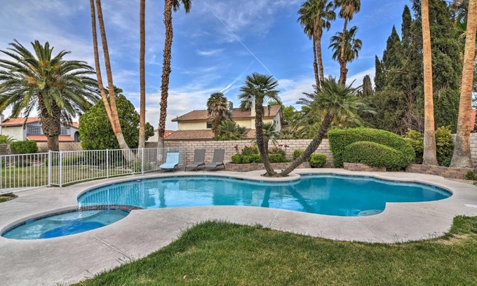 Rancho Oakey House | Las Vegas House with Pool and Hot Tub - 1 Mi to Strip!