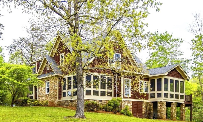 Mentone House | Legacy on the Lake-pool table, hot tub, fire pit, 180 views