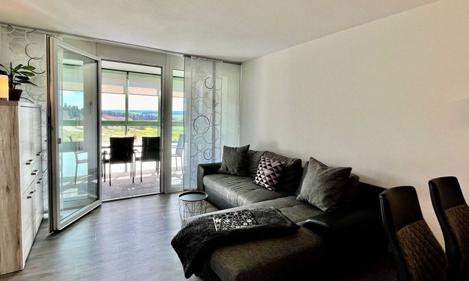 Loffingen Apartment | Lovely apartment for 4 guests with pool, WIFI, TV, balcony and panoramic view