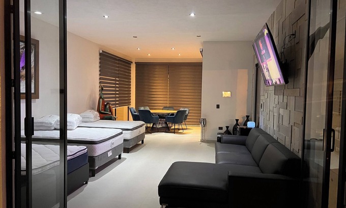 Puebla Ski Chalet | Lugar Encantador con Alberca, terraza, A/C 3 camas 1 habitación tipo chalet