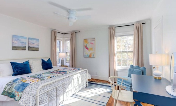 Graham House | Luminous Historic Home: Walk to Downtown Graham!