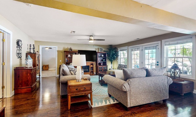 Graysville House | Luxurious single-level retreat with private pool, oasis yard, & AC