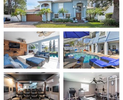 Lake Magdalene Villa | Luxurious Villa with Heated Pool, Theatre, Gym !