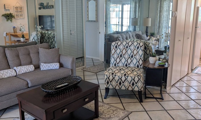 Paradise Lakes Condo | Luxury 1BR King Condo, Screened Lanai, Pond Views - Clothing Optional