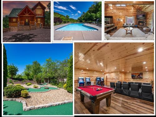Sevierville House | Luxury 5BR PF Dollywood Heated Indoor Resort Pool HotTub Theater Room Arcades