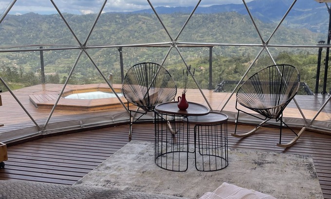 Gacheta House | Luxury Glamping Dome With Jacuzzi & Mountain View