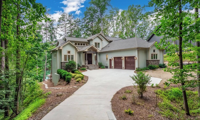 Sunset House | Luxury Lakefront Home on Beautiful Lake Keowee - Private Dock Hot Tub & Fire Pit