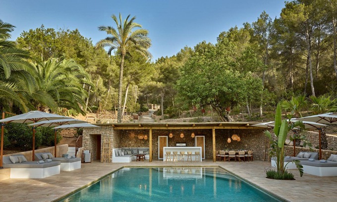 Santa Eulalia del Rio Villa | Luxury Villa Ibiza: Heated Pool & Yoga Deck, Luxury Villa Ibiza: Heated Pool & Yoga Deck
