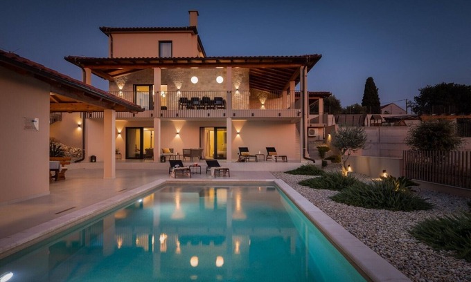 Sveti Filip i Jakov Villa | Luxury Villa Wave heated pool sauna, bbq, family